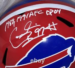 Cornelius Bennett Signed Throwback Buffalo Bills Full Size Helmet RARE insc JSA