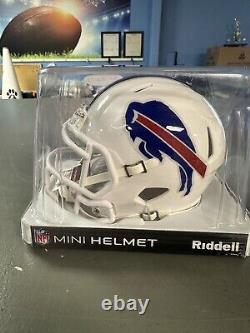 Don Beebe Signed Buffalo Bills Speed Mini Football Helmet (JSA)