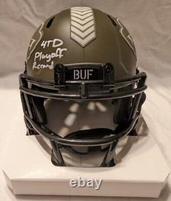 Gabriel Davis Signed Buffalo Bills Salute To Service Mini Helmet JSA COA