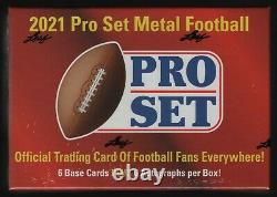 IN STOCK 2021 Leaf PRO SET Metal Football Factory Sealed Hobby Box 6 AUTOS