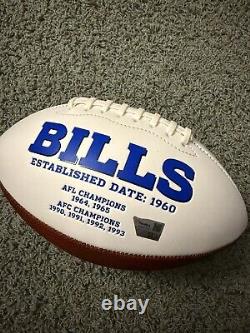 JIM KELLY Buffalo Bills Authentic Autographed Signed Football