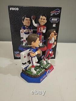 JIM KELLY & JOSH ALLEN Buffalo Bills NFL Then & Now 5 Bobblehead NIB