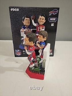 JIM KELLY & JOSH ALLEN Buffalo Bills NFL Then & Now 5 Bobblehead NIB