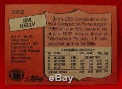 JIM KELLY-Topps #362 Rookie Football Card-EX Condition-BUFFALO BILLS