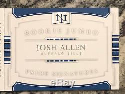JOSH ALLEN 2018 #/99 National Treasures Booklet 4 Color Rookie Patch Auto Bills