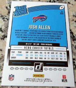JOSH ALLEN 2018 Donruss #1 Draft Pick RATED Rookie Card RC $ HOT $ Buffalo Bills
