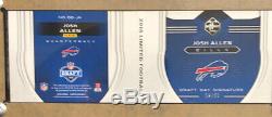 JOSH ALLEN (Encased) 19/55 PANINI Limited Auto Draft Day Patch Booklet Bills
