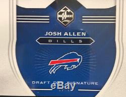 JOSH ALLEN (Encased) 19/55 PANINI Limited Auto Draft Day Patch Booklet Bills
