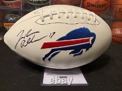 JOSH ALLEN SIGNED FOOTBALL Autographed Buffalo Bills Logo White NFL AUTO +COA