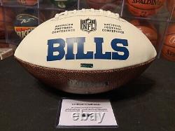 JOSH ALLEN SIGNED FOOTBALL Autographed Buffalo Bills Logo White NFL AUTO +COA