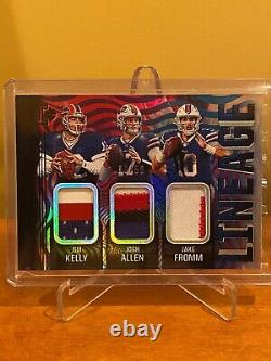 Jim Kelly Josh Allen Jake Fromm Buffalo Bills 2020 Illusions Lineage Black /50