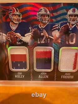 Jim Kelly Josh Allen Jake Fromm Buffalo Bills 2020 Illusions Lineage Black /50