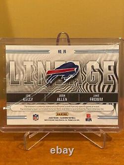 Jim Kelly Josh Allen Jake Fromm Buffalo Bills 2020 Illusions Lineage Black /50