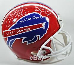 Jim Kelly Signed Authentic Buffalo Bills Football Helmet 5 inscriptions PSA