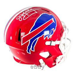 Jim Kelly Signed Buffalo Bills Throwback 1987-01 Speed Full-Size Replica Footbal