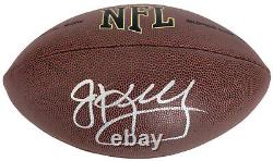 Jim Kelly Signed Football Proof COA Buffalo Bills Miami Hurricanes Autographed