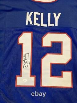 Jim Kelly Signed XL Stat Jersey JSA COA Buffalo Bills Football Autograph Auto
