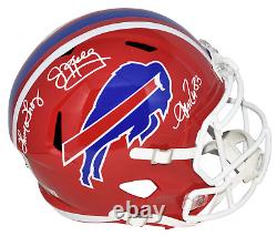 Jim Kelly Thurman Thomas Andre Reed Signed Buffalo Bills Full Size Speed Helmet