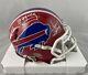 Jim Kelly, Thurman Thomas & Reed Signed Buffalo Bills Speed Mini Helmet Bas Coa