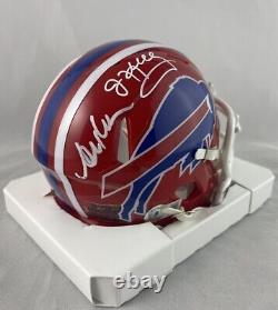 Jim Kelly, Thurman Thomas & Reed Signed Buffalo Bills Speed Mini Helmet Bas Coa