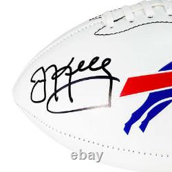 Jim Kelly and Thurman Thomas Signed Buffalo Bills Official NFL Team Logo Footbal