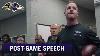 John Harbaugh S Locker Room Speech After Beating Buffalo Bills Baltimore Ravens
