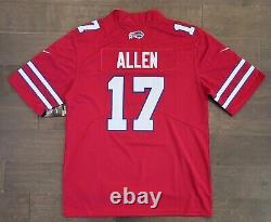 Josh Allen #17 Buffalo Bills Stitched Alternate Red Color Rush Jersey