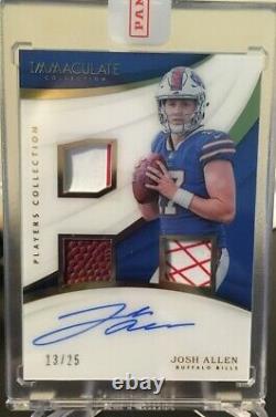Josh Allen 2018 Immaculate Players Collection RC Auto Patch Glove Ball /25 Bills