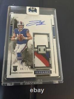 Josh Allen 2018 Panini Impeccable Elegance RPA 44 /75! Awesome 4 Color Patch