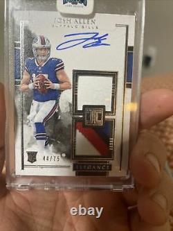 Josh Allen 2018 Panini Impeccable Elegance RPA 44 /75! Awesome 4 Color Patch