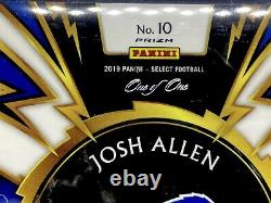 Josh Allen 2019 Panini Select Sparks Black Prizm Laundry NFL Players 1/1 BGS 9