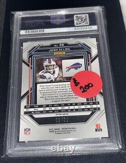 Josh Allen 2022 Prizm No Huddle Red /50 PSA 10 Gem Mint Buffalo Bills