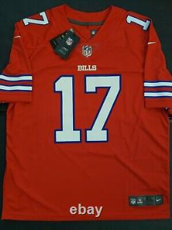 Josh Allen Autographed Buffalo Bills Red Nike Jersey (Beckett Witnessed Holo)