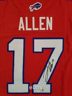 Josh Allen Autographed Buffalo Bills Red Nike Jersey (Beckett Witnessed Holo)