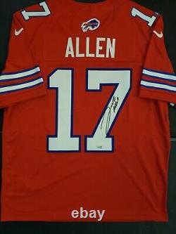 Josh Allen Autographed Buffalo Bills Red Nike Jersey (Fanatics Authentic COA)