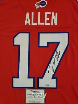 Josh Allen Autographed Buffalo Bills Red Nike Jersey (Fanatics Authentic COA)