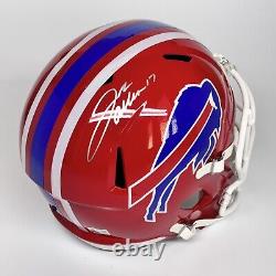 Josh Allen Autographed Signed Buffalo Bills Fs Red Replica Helmet Beckett