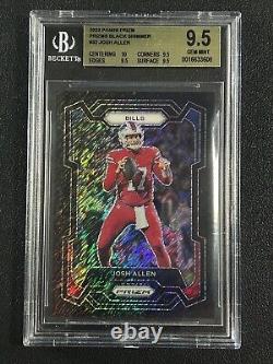 Josh Allen Bgs 9.5 2023 Panini Prizm Black Shimmer #32 1/1 Bills