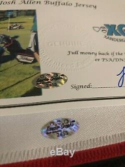 Josh Allen Buffalo Bills Blue Home Signed Autographed Football Jersey-proof Coa