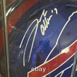 Josh Allen Buffalo Bills Signed FS Flash Replica Beckett Withglass Case