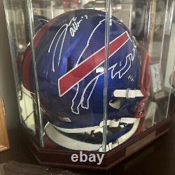 Josh Allen Buffalo Bills Signed FS Flash Replica Beckett Withglass Case