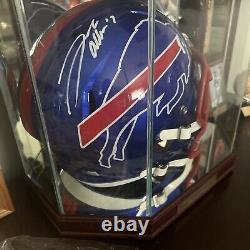 Josh Allen Buffalo Bills Signed FS Flash Replica Beckett Withglass Case