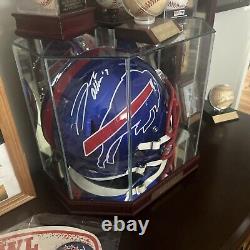 Josh Allen Buffalo Bills Signed FS Flash Replica Beckett Withglass Case