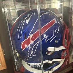 Josh Allen Buffalo Bills Signed FS Flash Replica Beckett Withglass Case