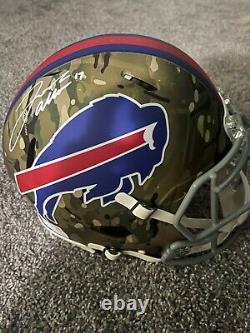 Josh Allen, Buffalo Bills, Super Rare Signed FS Authentic Camo Helmet