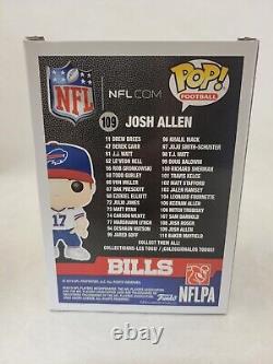 Josh Allen Buffalo Signed Bills Funko Pop! Football NFL Draft #109 Hat/Red