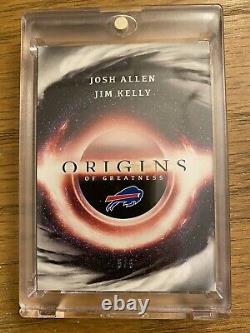 Josh Allen Jim Kelly Dual Auto 5/5 2021 Origins Of Greatness Booklet Bills