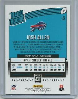 Josh Allen RC 2018 Donruss OPTIC RATED ROOKIE CARD #154 Buffalo Bills Nice