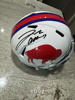 Josh Allen Signed Bills Full Size Replica Helmet Beckett/bas