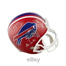 Kelly Reed Thomas Autographed Bills Throwback Full-Size Football Helmet JSA COA